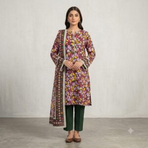 Sapphire 3 Piece Printed Lawn Suit