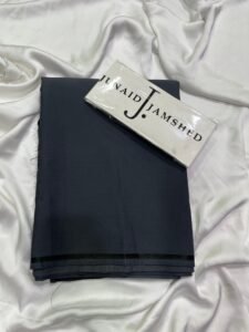J. (Junaid Jamshed) Deep Navy Blue Wash & Wear Unstitched Men's Suit