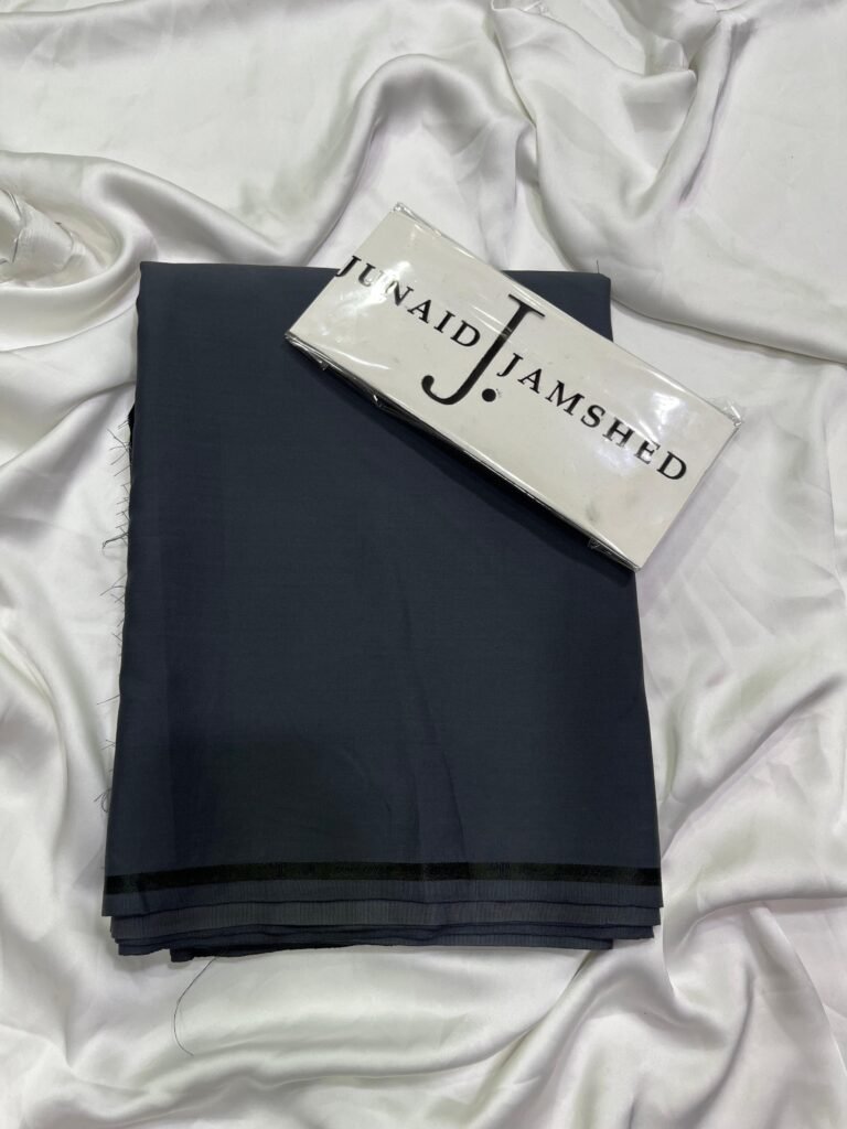J. (Junaid Jamshed) Deep Navy Blue Wash & Wear Unstitched Men's Suit