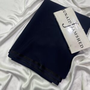 J. Junaid Jamshed Men's Unstitched Suit – Navy Blue