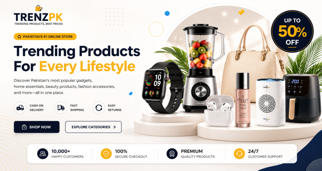 TrenzPK - Best Online Shopping Store Pakistan for kitchen gadgets, home essentials, beauty and fashion accessories