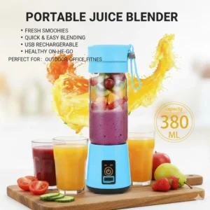 Portable USB Rechargeable Juice Blender Blue