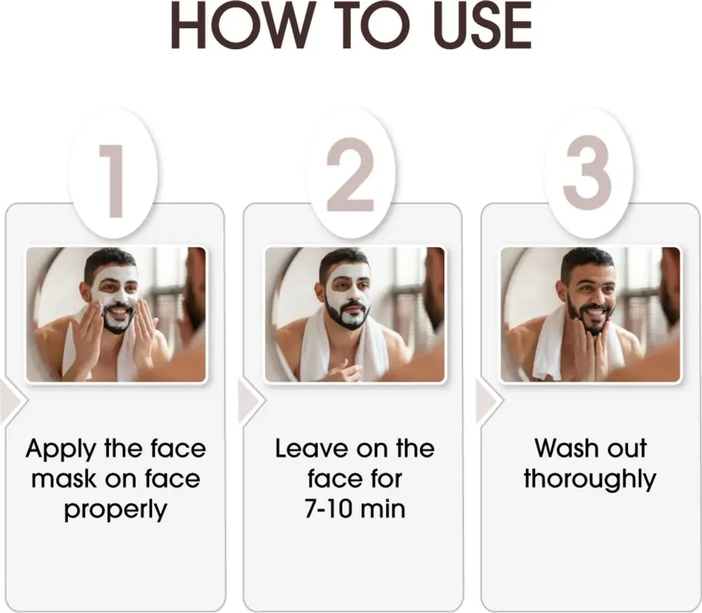 NICONI MEN Enzyme De-Tan Pack for Face & Body | Refreshing Men's Skincare - Image 5