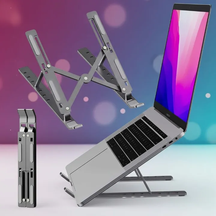 Foldable Adjustable Laptop Stand – Ergonomic Portable ABS Laptop Holder - Image 3