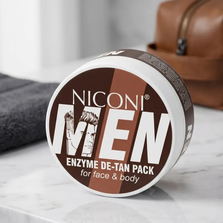 NICONI MEN Enzyme De-Tan Pack for Face & Body | Refreshing Men's Skincare - Image 2