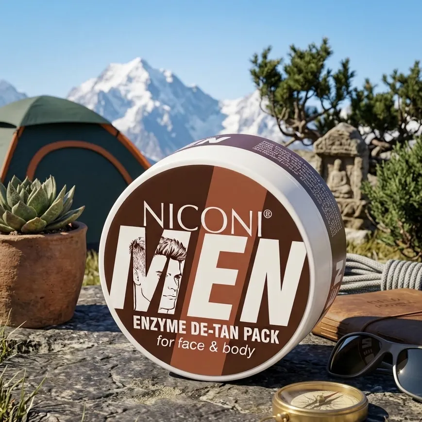 NICONI MEN Enzyme De-Tan Pack for Face & Body | Refreshing Men's Skincare - Image 3