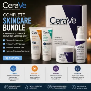 CeraVe Skincare Bundle – Acne, Retinol & SPF 50