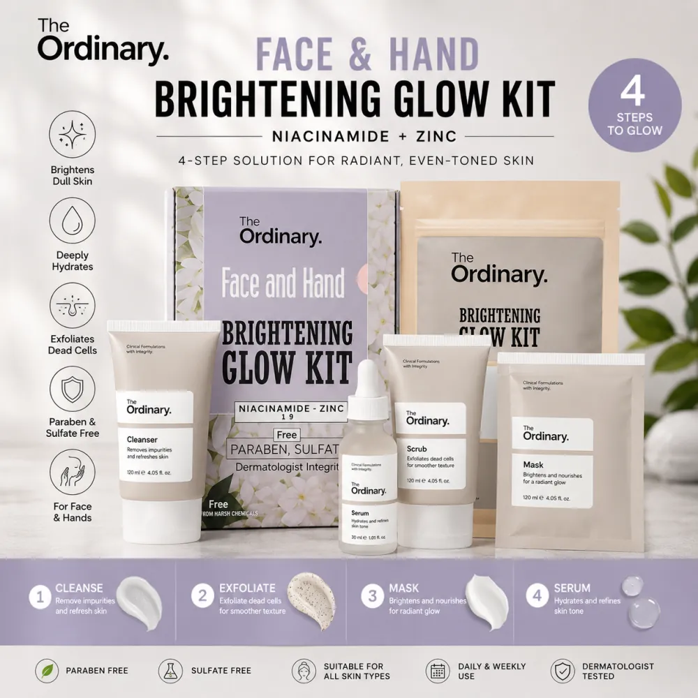The Ordinary Glow Kit – Face & Hand Brightening Skincare Set
