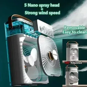 18-Inch Portable Mini Air Cooler Fan – USB Mist Cooling Fan